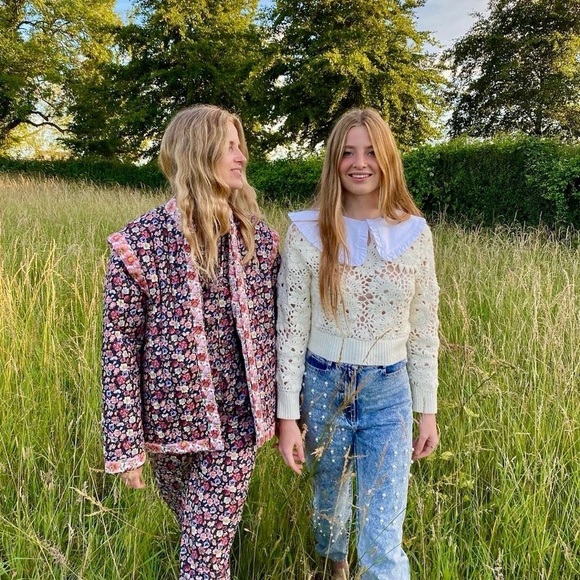 Sea New York Leslie Quilted Floral Cotton Jacket Pink Black Size Small - Picture 16 of 16